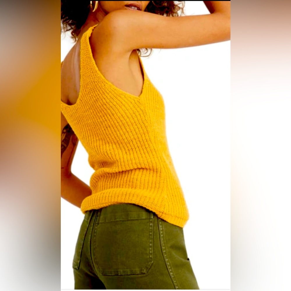 Lucky Brand Yellow Tank Top